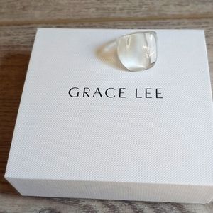 Grace Lee Clear Globe Resin Signet Ring